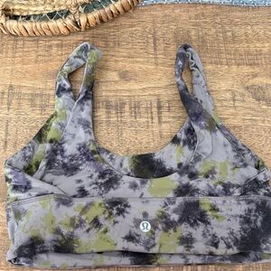 lululemon athletica Tie-Dye Sports Bra - Black and Green